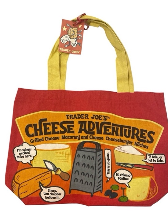 Trader Joe'S Other - Trader Joe's Cheese Bag Tote - Yellow & Orange Print